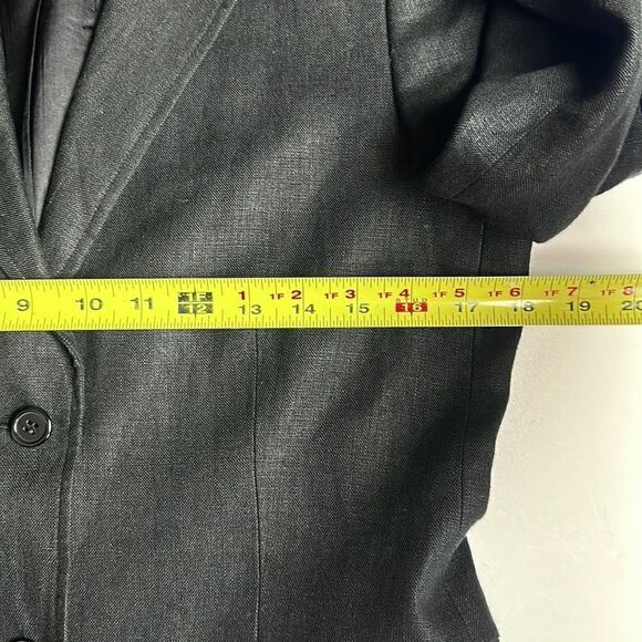 Brooks Brothers Women’s Irish Linen Black Charcoal Oversized Blazer  US 2-4 - Picture 13 of 15